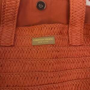Orange Straw Handbag